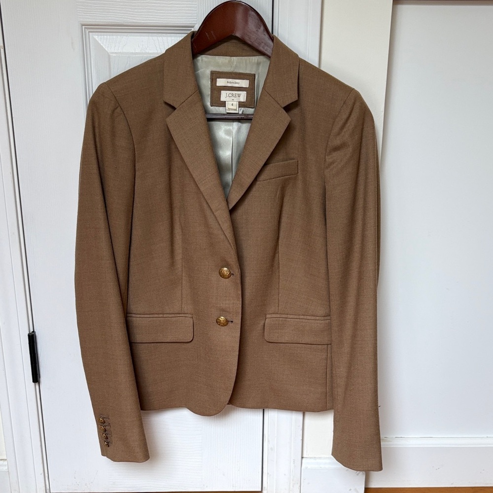 J. Crew Women's Light Brown Wool Blazer
